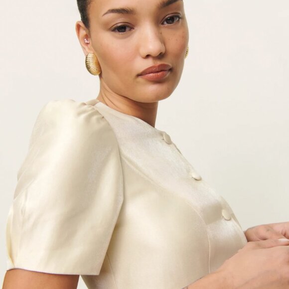 Reformation Mika Two Piece - Cream Size 4 - Picture 2 of 10